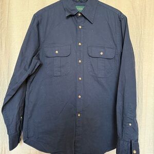 J. Crew Dark Blue Men's Casual Button Down Shirt
